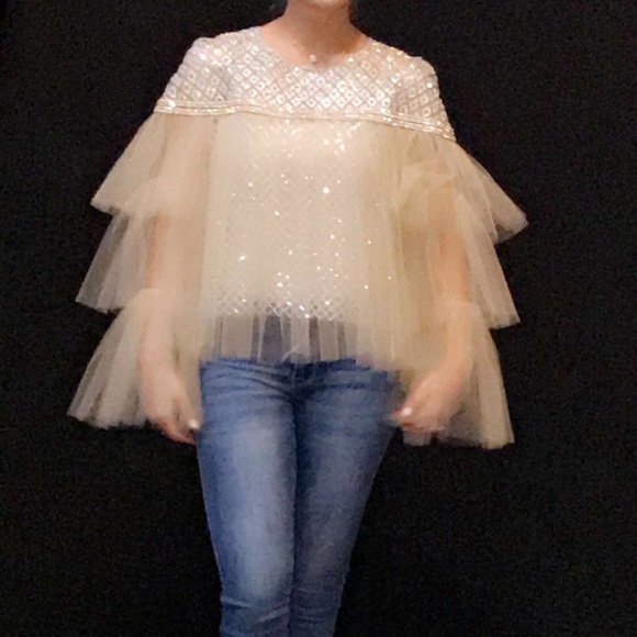 Designer ruffle blouse - Picture 3 of 14